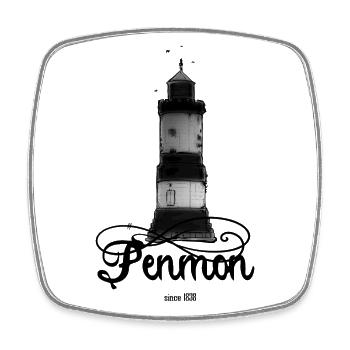 Penmon Point Leuchtturm - Viereckiger Kühlschrankmagnet - Weiß - Vorne