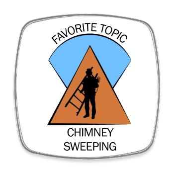 Chimney Sweep Chimney Sweep - Square fridge magnet - white - Front