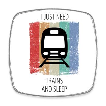 Train Railway Railroad Worker Trains Train Driver - Square fridge magnet - white - Front