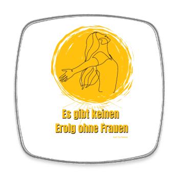 Frauenpower - Viereckiger Kühlschrankmagnet - Weiß - Vorne