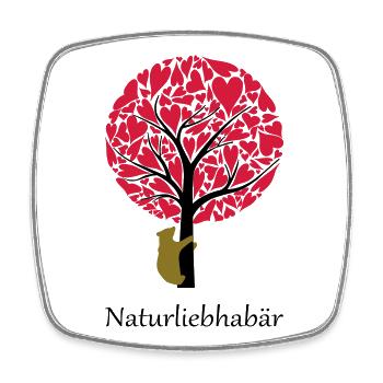 Naturliebhaber Bär Natur Liebe Naturschutz - Viereckiger Kühlschrankmagnet - Weiß - Vorne