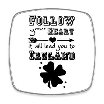 Irlande Heart Irlande Cadeau - Magnet carré - blanc - Devant