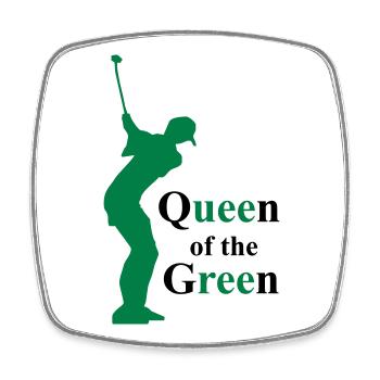 Golf - Viereckiger Kühlschrankmagnet - Weiß - Vorne