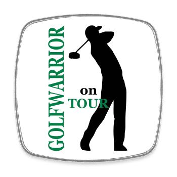 Golf - Viereckiger Kühlschrankmagnet - Weiß - Vorne