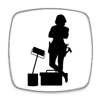 2541614 128190639 do-it-yourselfers - Square fridge magnet - white - Front