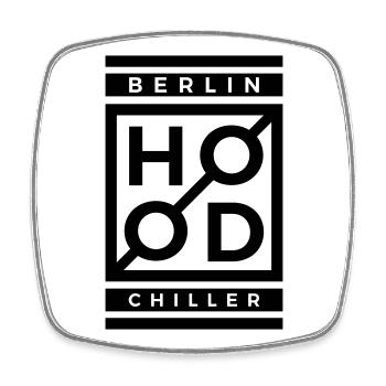 Modern Hood Chiller Berlin - Square fridge magnet - white - Front