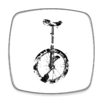 Unicycle | Unicycle - Square fridge magnet - white - Front
