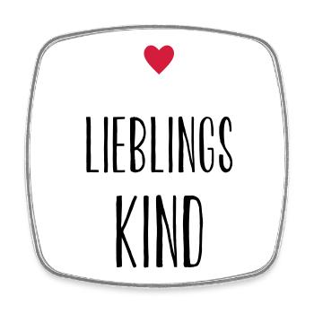 Kind Lieblingskind Herz Geschenk Geschenkidee - Viereckiger Kühlschrankmagnet - Weiß - Vorne