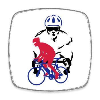 Rennrad - Viereckiger Kühlschrankmagnet - Weiß - Vorne