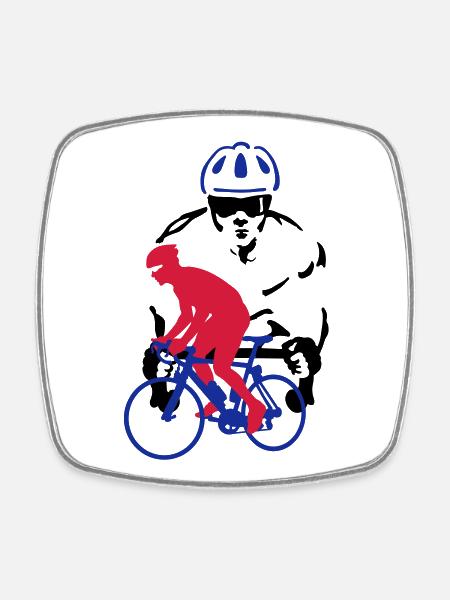Rennrad - Magnet carré - blanc