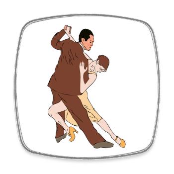 tango argentino - Square fridge magnet - white - Front