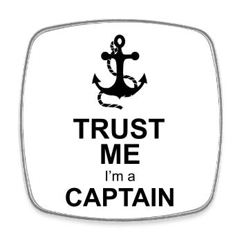 kapitän captain - Viereckiger Kühlschrankmagnet - Weiß - Vorne