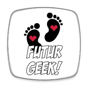 Futur Geek ! - Magnet carré - blanc - Devant