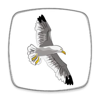 gull - Square fridge magnet - white - Front