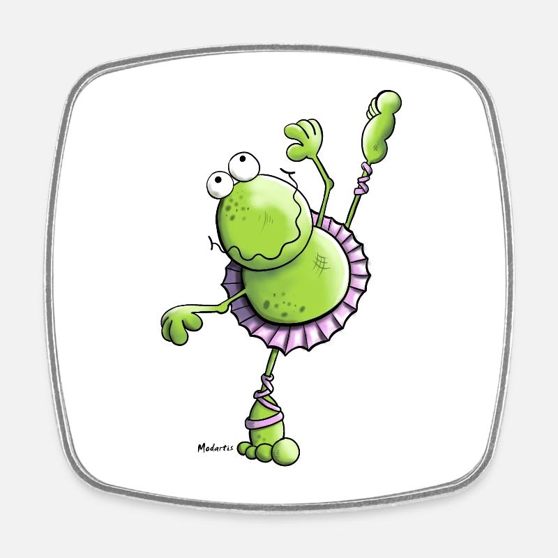 Grenouille Ballet - Magnet carré - blanc