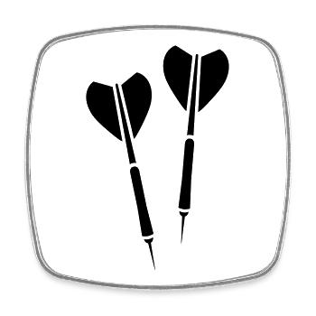 dart darts dartpfeile - Viereckiger Kühlschrankmagnet - Weiß - Vorne