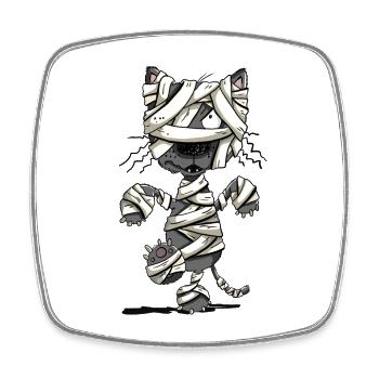 Chats Maman I Halloween - Magnet carré - blanc - Devant