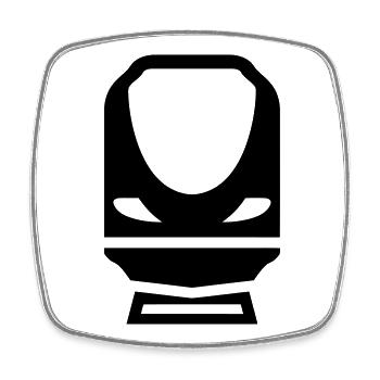 Railway Railwayman Cheminot Train Eisenbahn - Square fridge magnet - white - Front