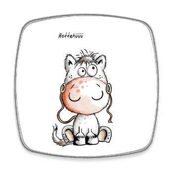Knuffiges Hottehüüü Pferdchen - Pferd - Comic - Viereckiger Kühlschrankmagnet - Weiß - Vorne