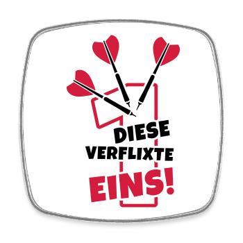 dart humor dartpfeile - Viereckiger Kühlschrankmagnet - Weiß - Vorne