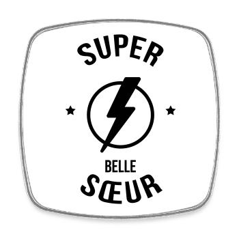 Belle Beau-Frère / Belle-Sœur / Beau Frere / Belle - Magnet carré - blanc - Devant