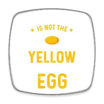 My English Not The Yellow From The Egg Shirt - Square fridge magnet - white - Front