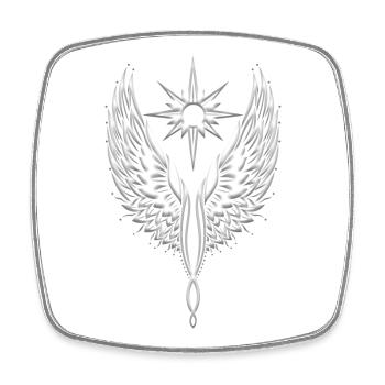 Angel Wing Angel Wing Archange - Magnet carré - blanc - Devant
