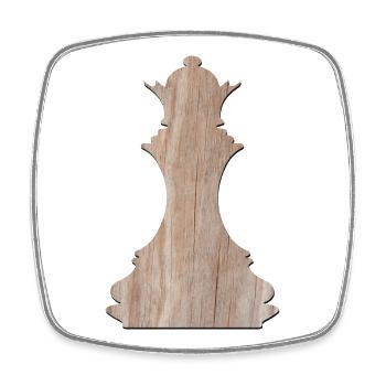 Chess Pieces - Playing Chess - Checkers Chess Game - Square fridge magnet - white - Front