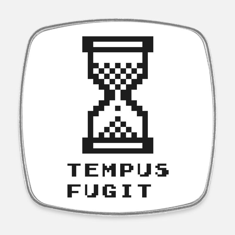 Tempus fugit - Magnet carré - blanc