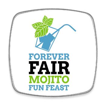 Festin du Mojito pour Toujours - Magnet carré - blanc - Devant