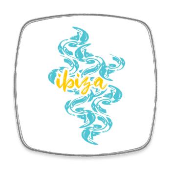 Ibiza Balearic Islands Flowers - Square fridge magnet - white - Front