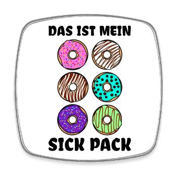 Humorvoll Statement Süßigkeiten Donut Naschen - Viereckiger Kühlschrankmagnet - Weiß - Vorne