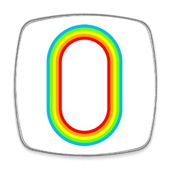 0 - Viereckiger Kühlschrankmagnet - Weiß - Vorne