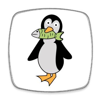 Seabird Animal Penguin Bird South Pole Zoo - Square fridge magnet - white - Front