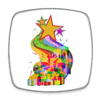 Weihnachtsgeschenke von den Sternen LGTB - Viereckiger Kühlschrankmagnet - Weiß - Vorne
