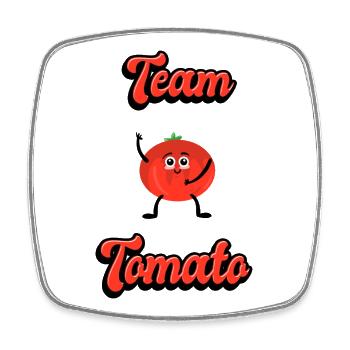 Team Tomatoes - Magnet carré - blanc - Devant