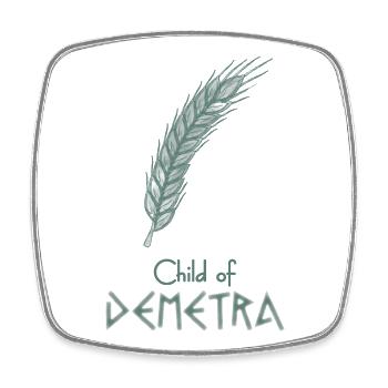 Child of Demetra – Percy Jackson inspired design - Square fridge magnet - white - Front