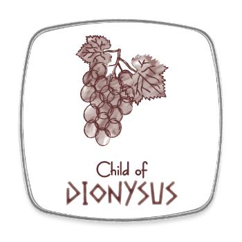 Child of Dionysus – Percy Jackson inspired design - Square fridge magnet - white - Front