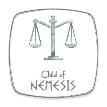 Child of Nemesis – Percy Jackson inspired design - Square fridge magnet - white - Front