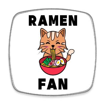 Cat Anime Statement Nerdy Pop Culture Manga - Square fridge magnet - white - Front