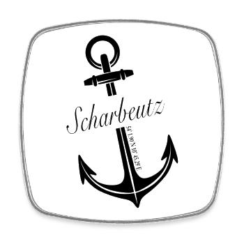 Scharbeutz - Viereckiger Kühlschrankmagnet - Weiß - Vorne