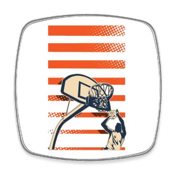 Basketball basketball players - Square fridge magnet - white - Front