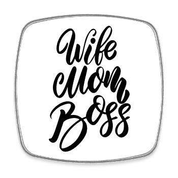 Épouse Maman Chef - Magnet carré - blanc - Devant