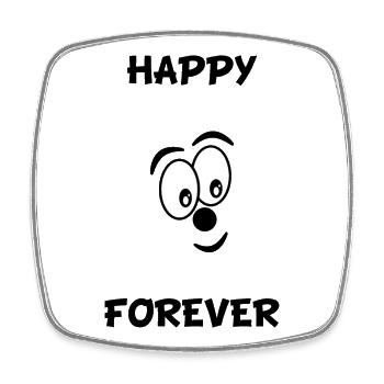 HUMOUR. CITATION. MESSAGE. RETRAITE. ANNIVERSAIRE. - Magnet carré - blanc - Devant
