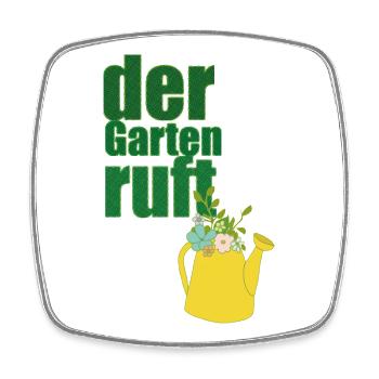 der garten ruft - Viereckiger Kühlschrankmagnet - Weiß - Vorne