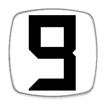 9. 9 YEARS. 9th ANNIVERSARY. BIRTHDAY 9 YEARS - Square fridge magnet - white - Front