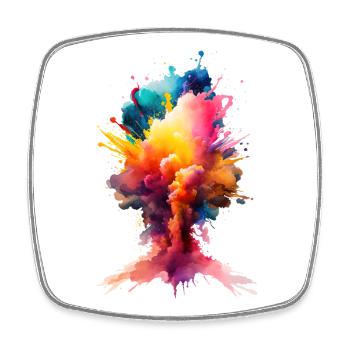 Color needs no words - Farbe braucht keine Worte - Viereckiger Kühlschrankmagnet - Weiß - Vorne