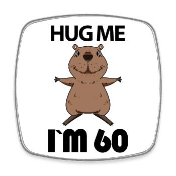 60 Birthday - 60 Years - Hug - Square fridge magnet - white - Front
