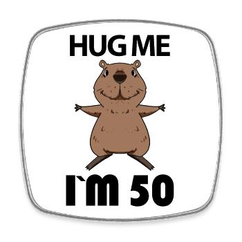 50 Birthday - 50 Years - Hug - Square fridge magnet - white - Front