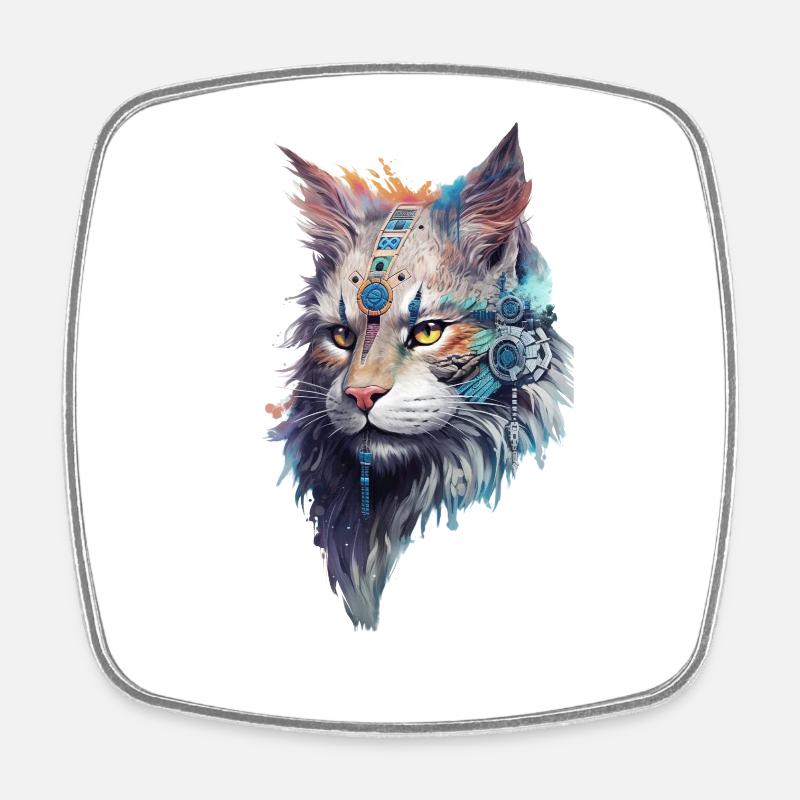 CreativeCat - Magnet carré - blanc